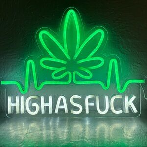 LED Wall Sign with Leaf Design